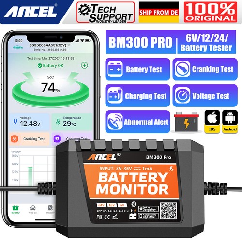 Ancel bm300 pro - pro, batterietester